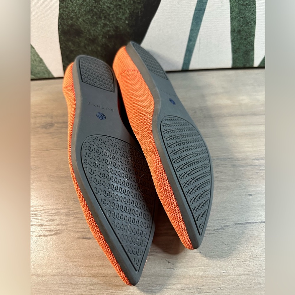 Rothy’s The Point (Retired) Persimmon Orange 8 Euc - image 4